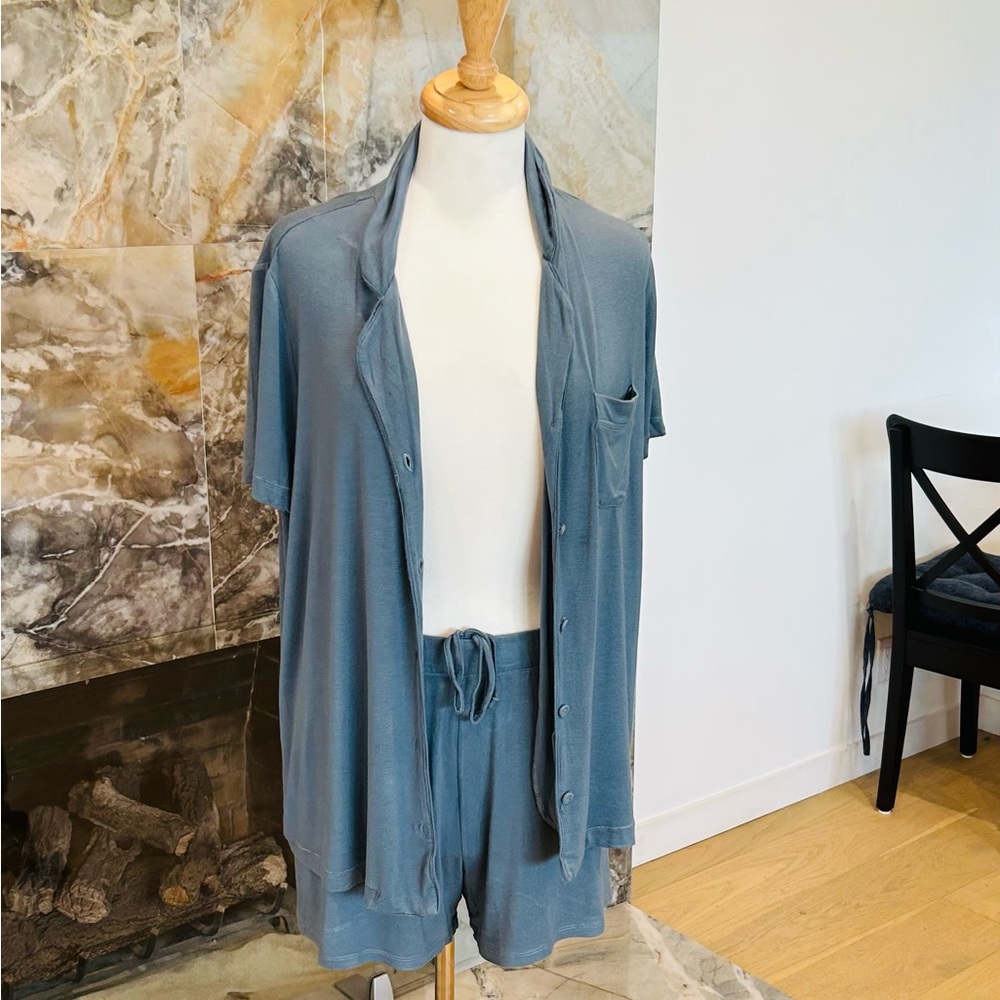 SKIMS Dusty Blue Lounge Set